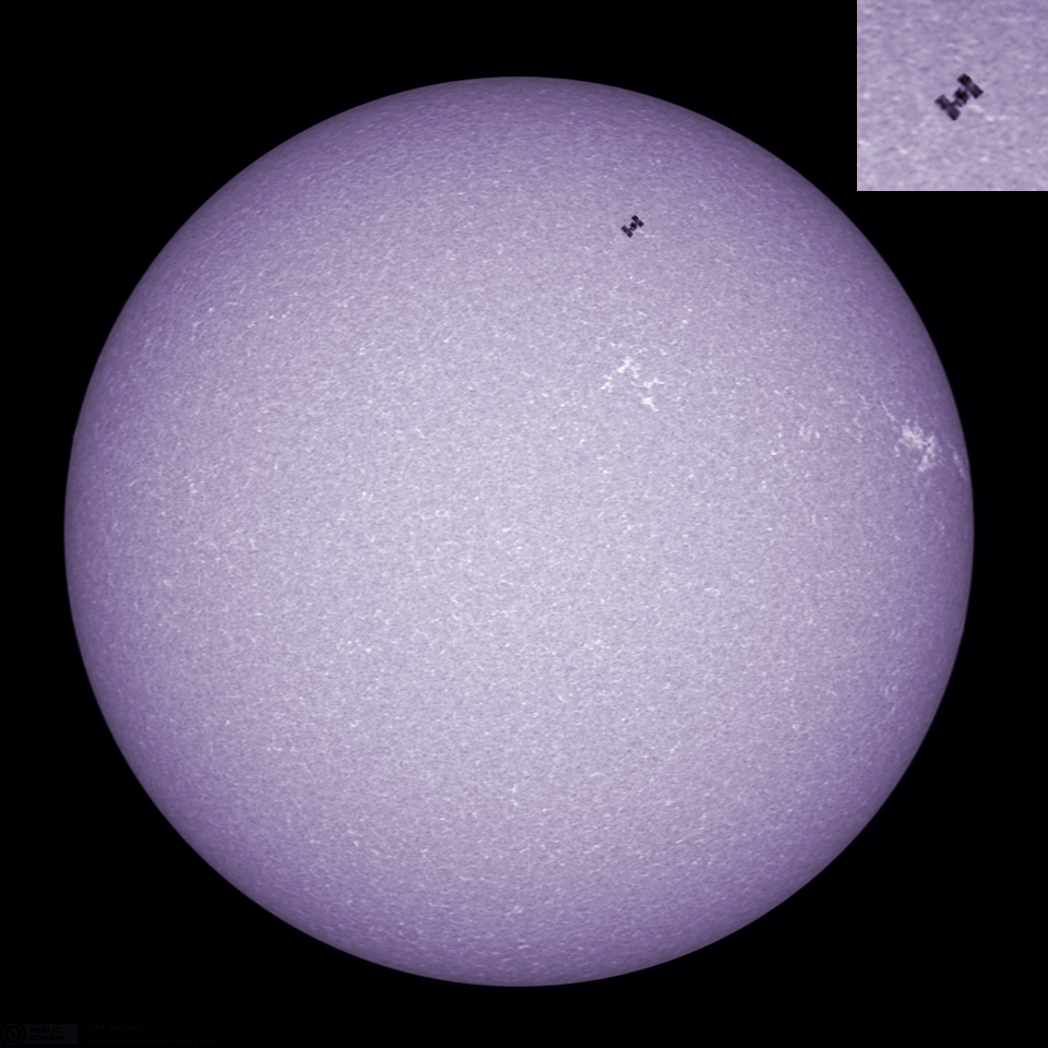 Today's Sun with International Space Station Transit.