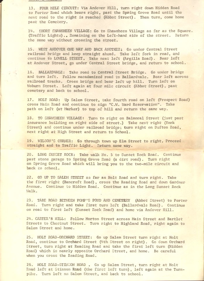 Abbot Academy Walks, 1967