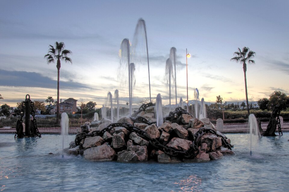 Evening water stones