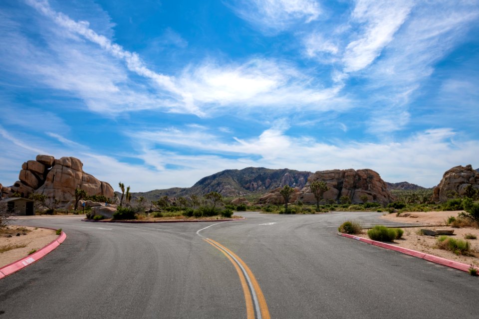 Empty Intersection Rock parking lot