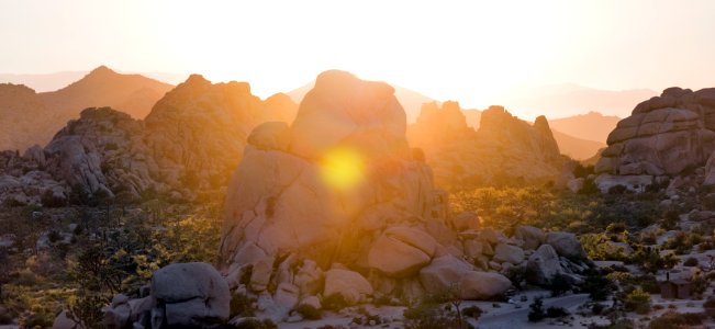 Sunset near Hidden Valley Campground