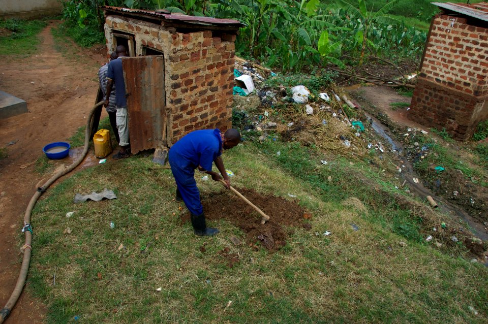 Burying solid waste