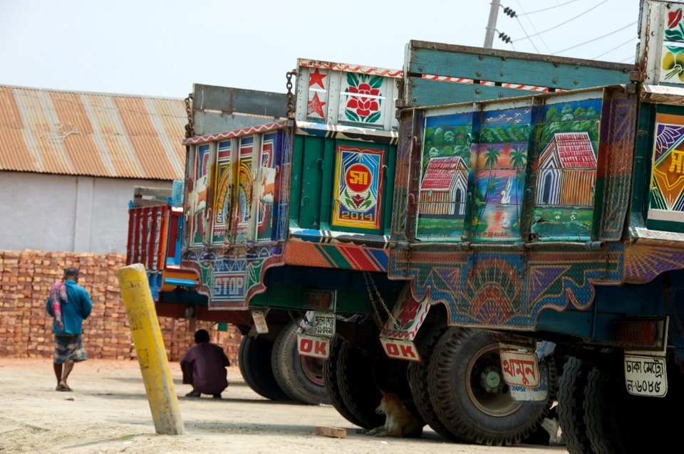 Waste collection trucks