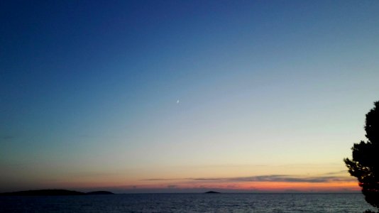 Coucher de soleil sur l Adriatique.