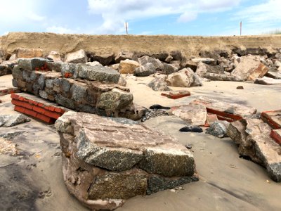 Original Cape Hatteras Lighthouse Fence Foundation Uncovered