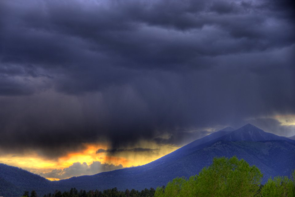 Storm clouds over the Peaks (HDR) photo