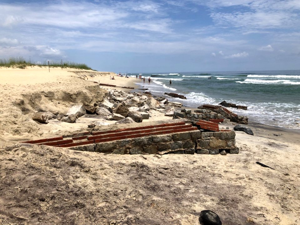 Original Cape Hatteras Lighthouse Fence Foundation Uncovered