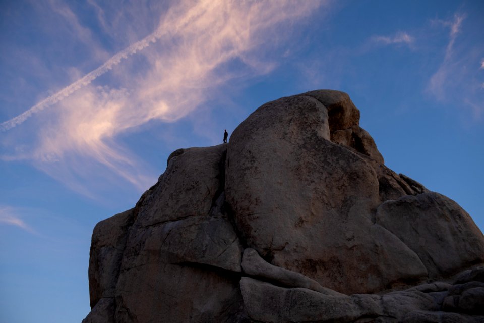 Climber and Sunset