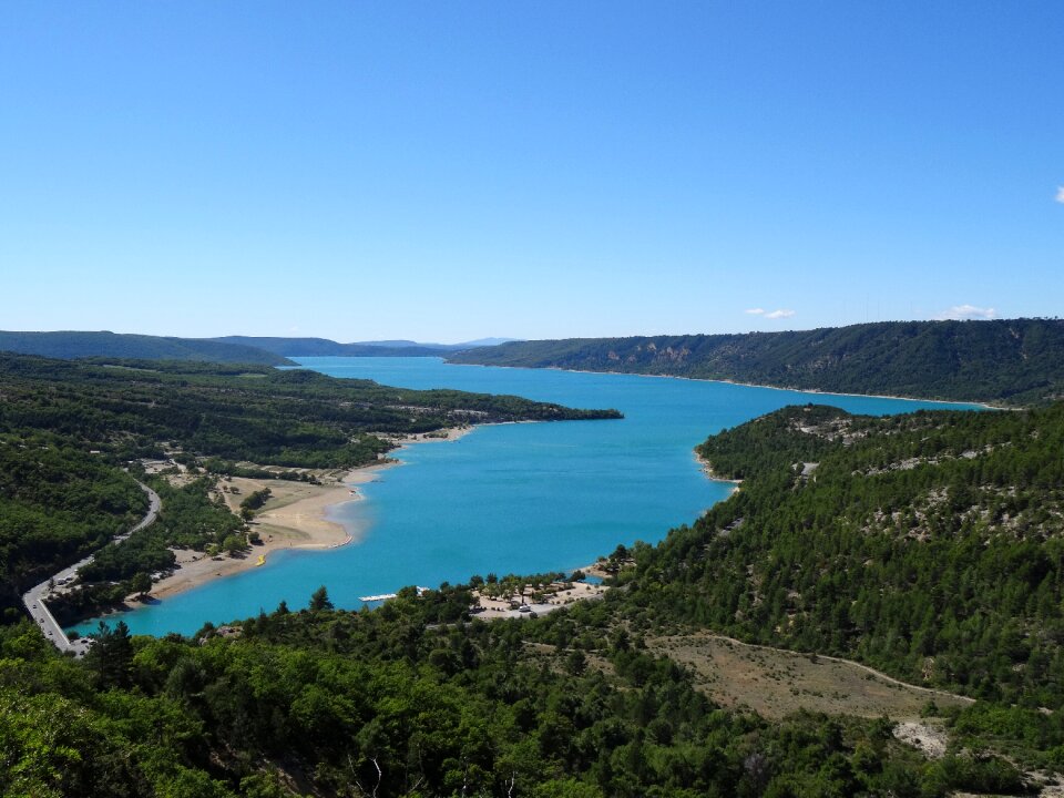 View blue landscape