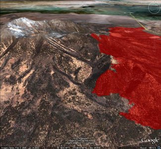 Schultz Fire 3D Map View