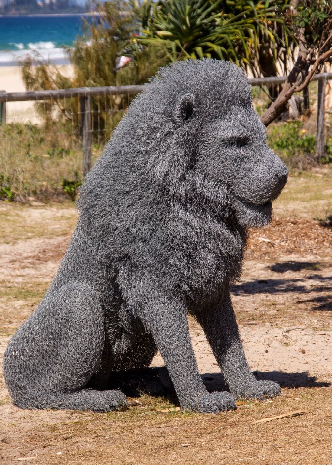Grey life-size sculpture