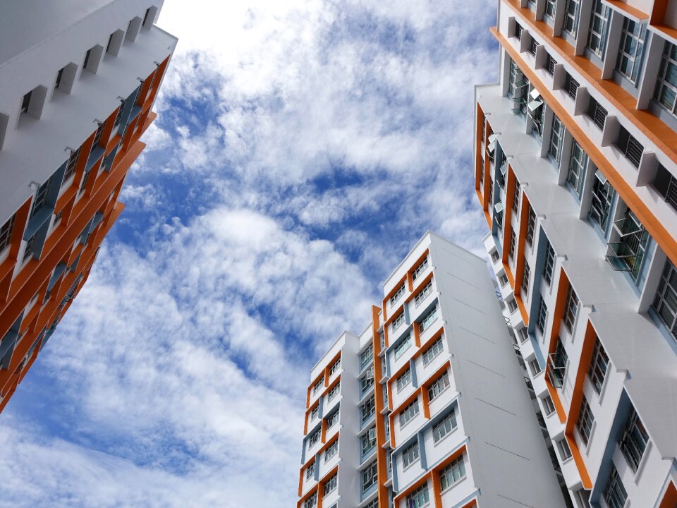 Blue singapore housing