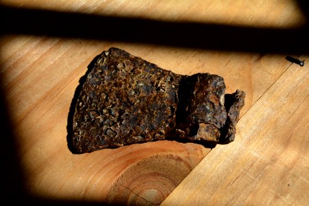 17th century wrought iron cutting ax head