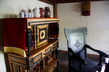 Press cupboard and great armchair