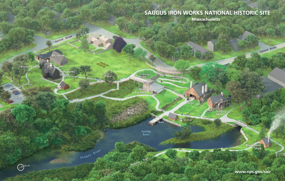 Official Map - Saugus Iron Works National Historic Site