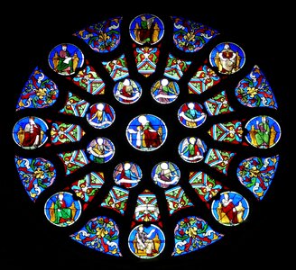 Stained glass sainte anne dauray france