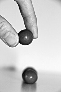 Balls food black white