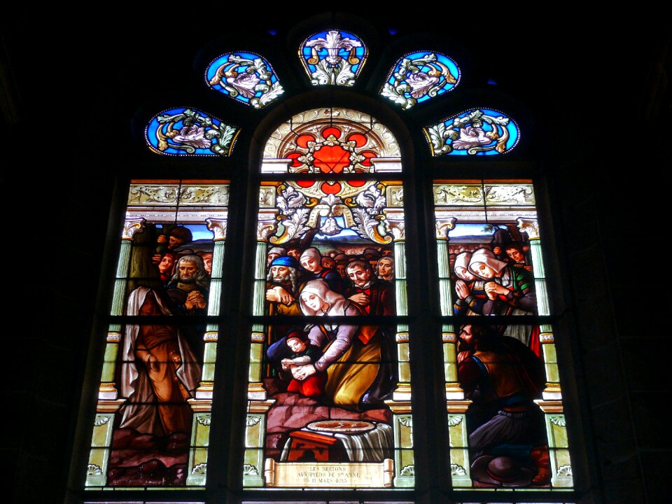 Stained glass sainte anne d'auray france