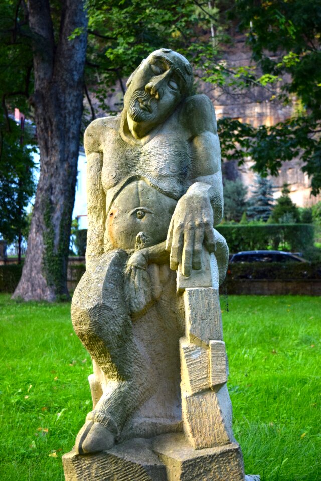 Artwork stone figure park