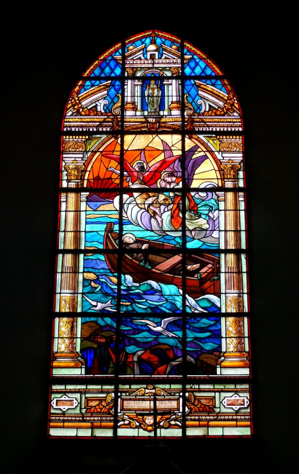 Stained glass sainte anne d'auray france