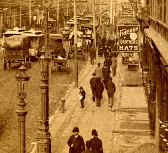 "Newsie" on Broadway - Circa 1890