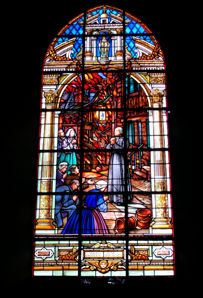 Stained glass sainte anne d'auray france