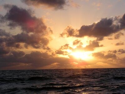Atlantic sea sunset photo