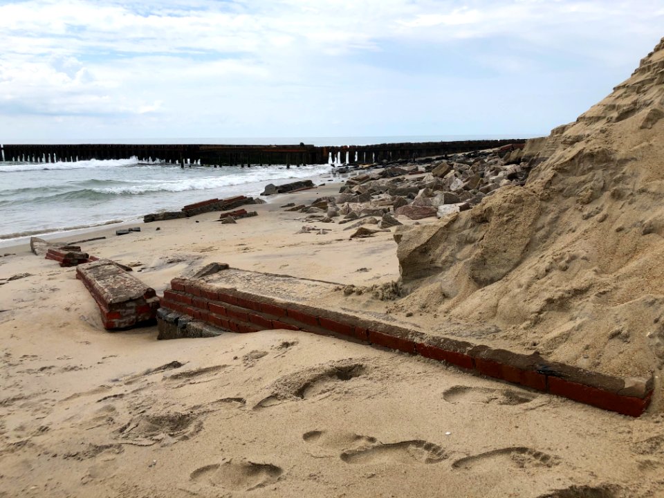 Original Cape Hatteras Lighthouse Fence Foundation Uncovered