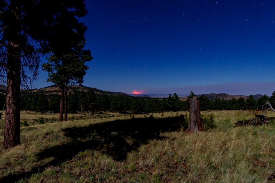 Flagstaff view of Fuller Fire (GCNP)