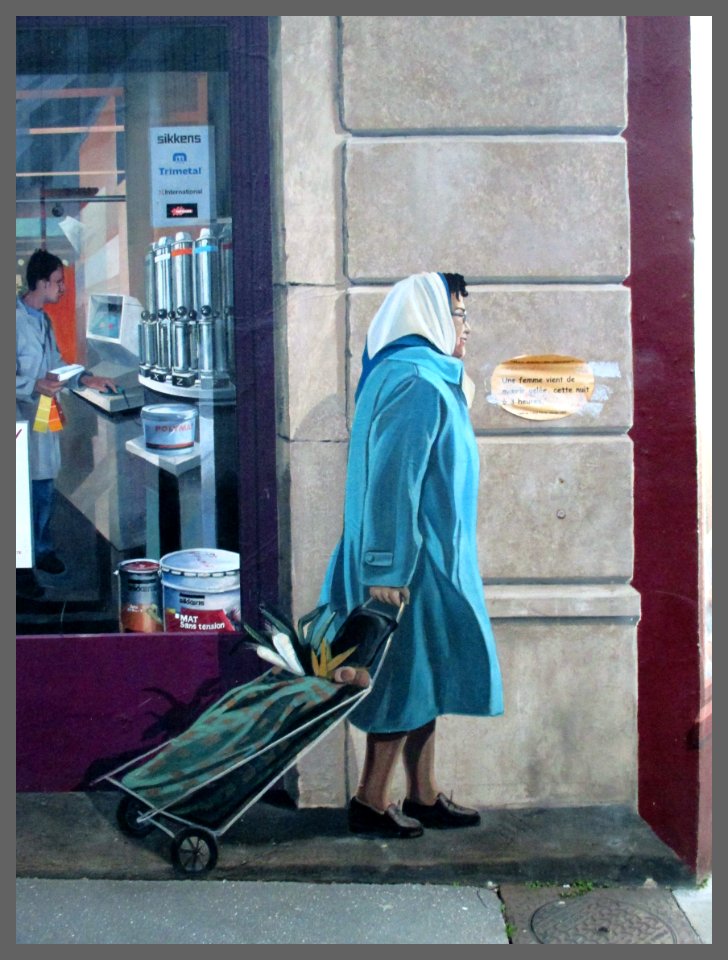 En revenant du marché
