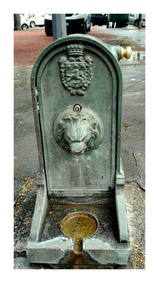 Vestige de Fontaine lyonnaise en fonte. photo