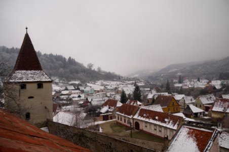 Winter Rooftops of Biertan photo