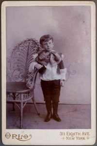 Yours truly Raymond Mintz, 5 1/2 years old, 1896