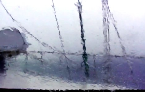Rainy day on deck