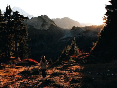 Hiking autumn fall