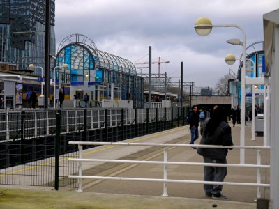 2014.01 - Amsterdam photo, Railway platform of Station Zuid; a geotagged free urban picture, in public domain / Commons CCO; city photography by Fons Heijnsbroek, The Netherlands photo