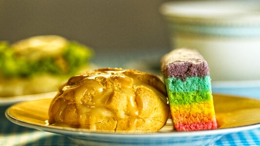 Food nutrition rainbow cake