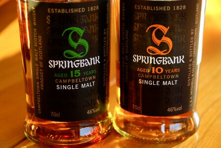 Whisky alcohol bottles