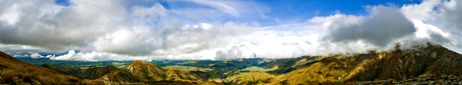 The view from halfway up the Mount Dobson ski field road.