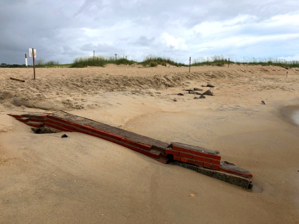 Original Cape Hatteras Lighthouse Fence Foundation Uncovered