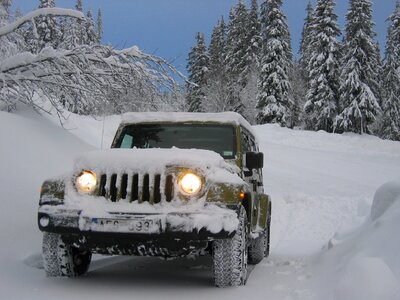 Snow car auto photo