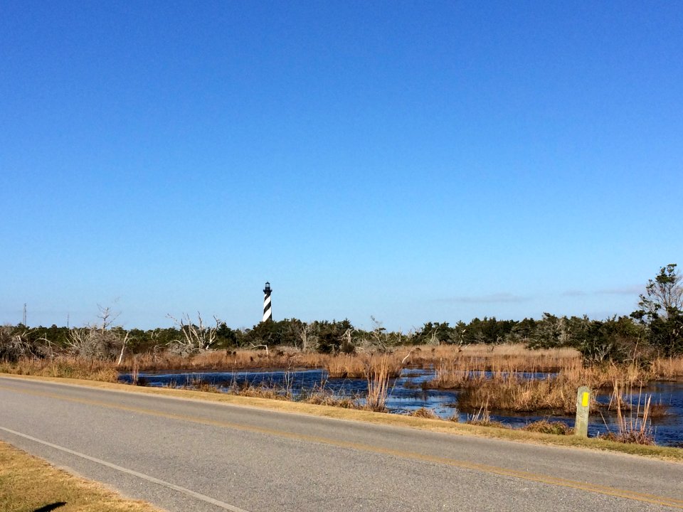 Cape Hatteras Lighthouse view from Lighthouse Road