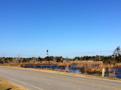Cape Hatteras Lighthouse view from Lighthouse Road