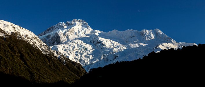 Moon over Mt Sefton photo