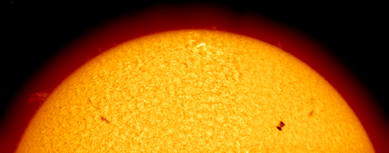 Ha Sun and ISS photo