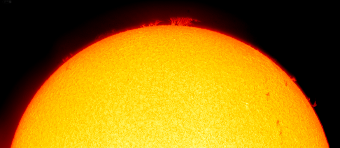 The active part of today's Sun