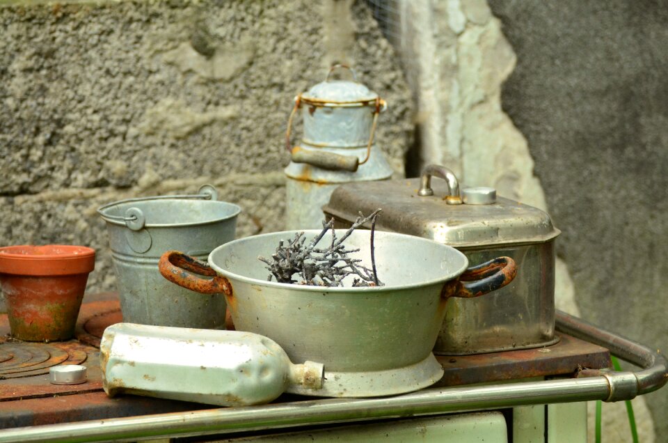 Nostalgia old dishes junk