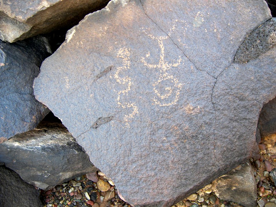 Snake and Man Petroglyph