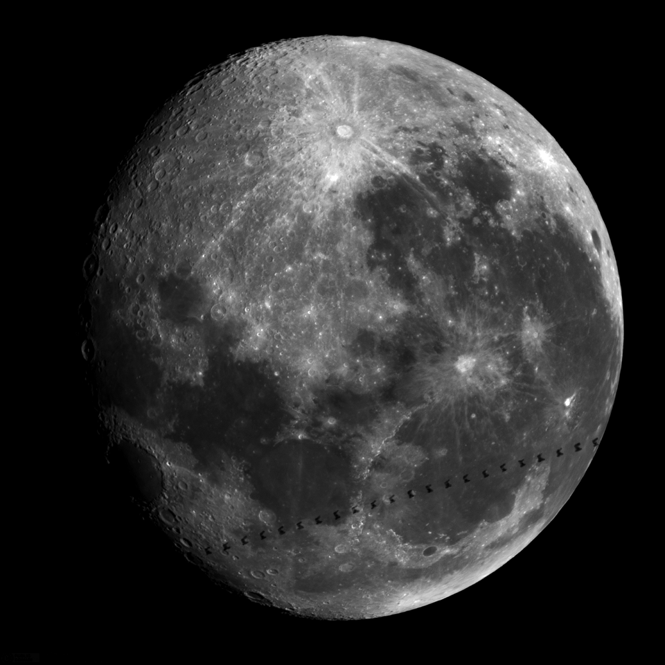 ISS Moon transit from the early hours of this morning