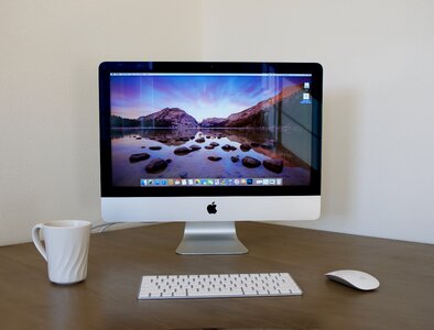 White apple desktop photo